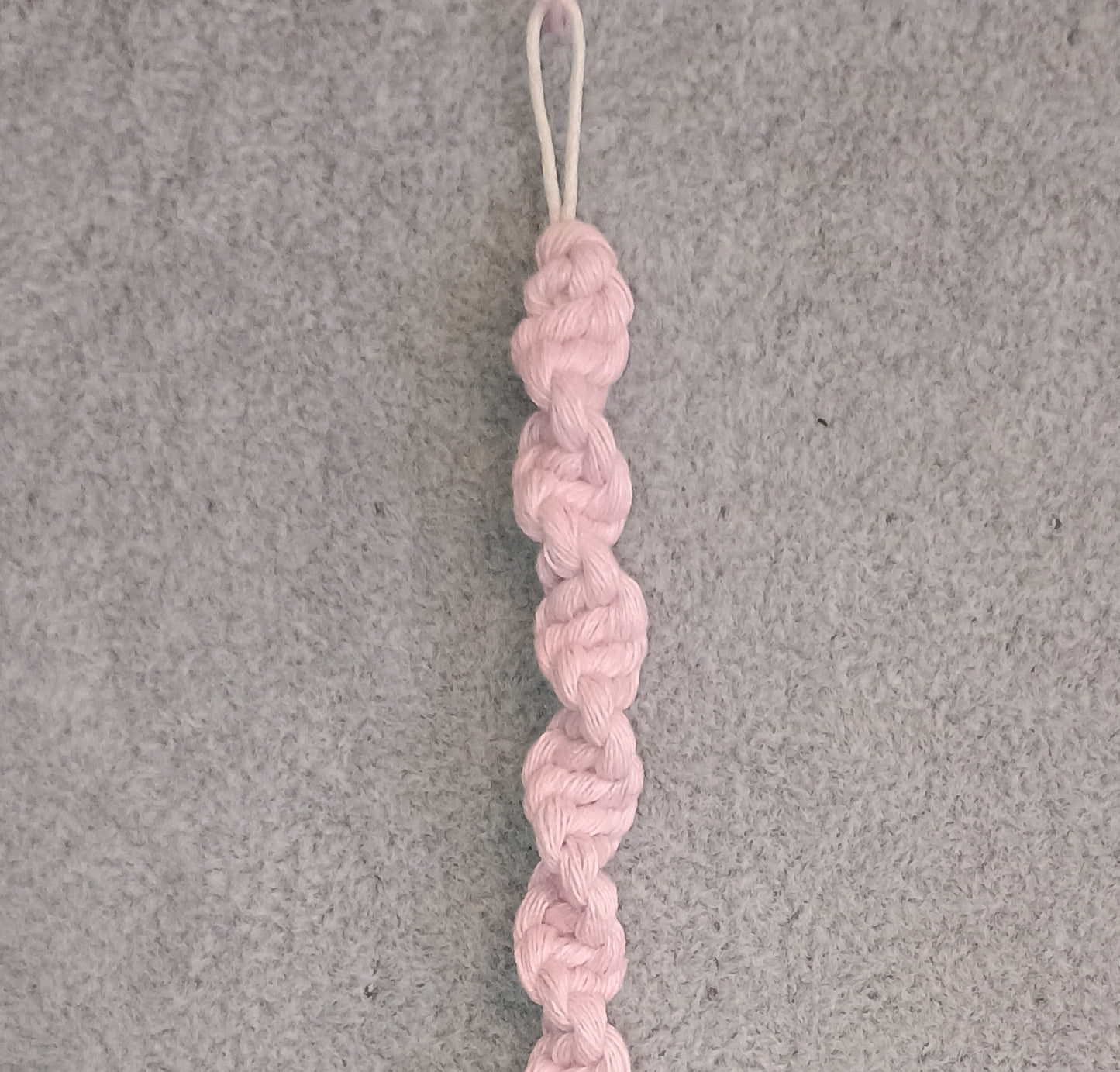 Wellenknoten Makramee Armband hellrosa