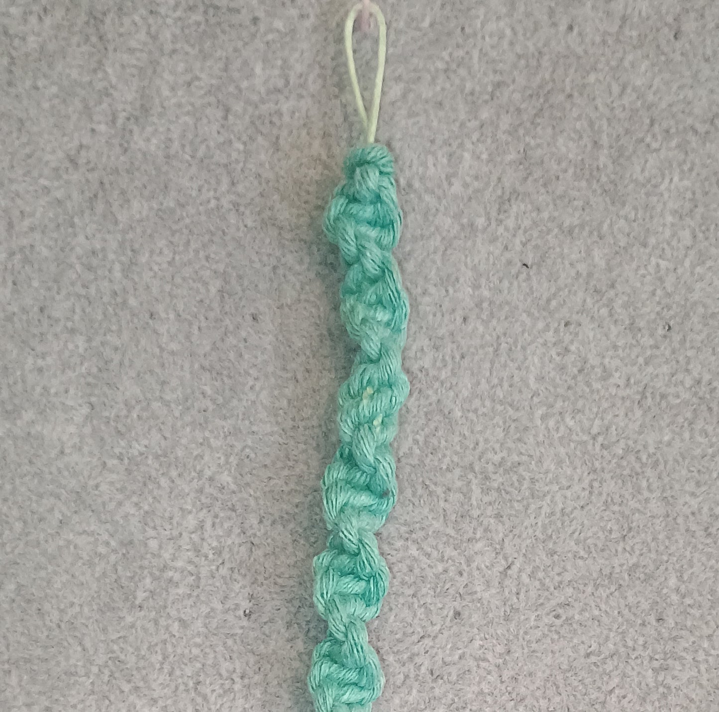 Wellenknoten Makramee Armband türkis