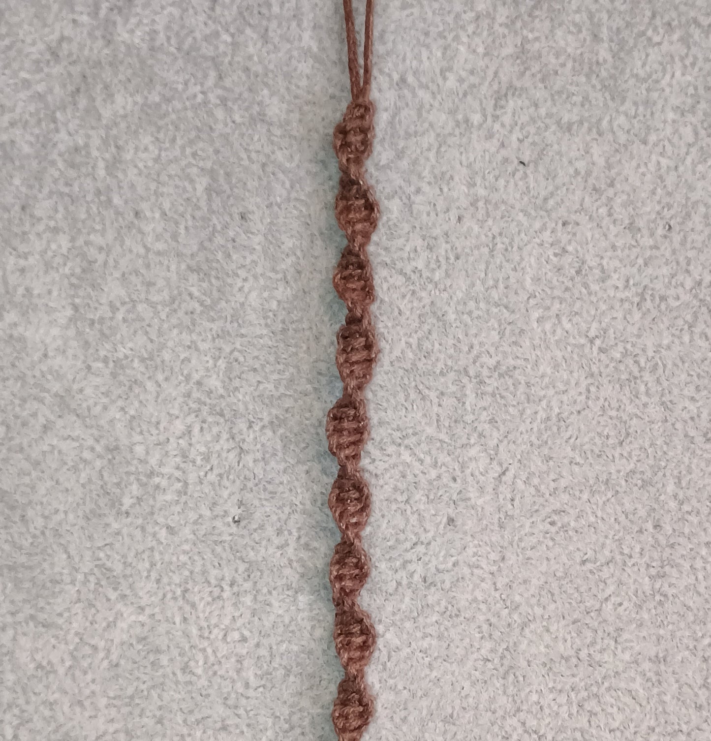 Wellenknoten Makramee Armband braun