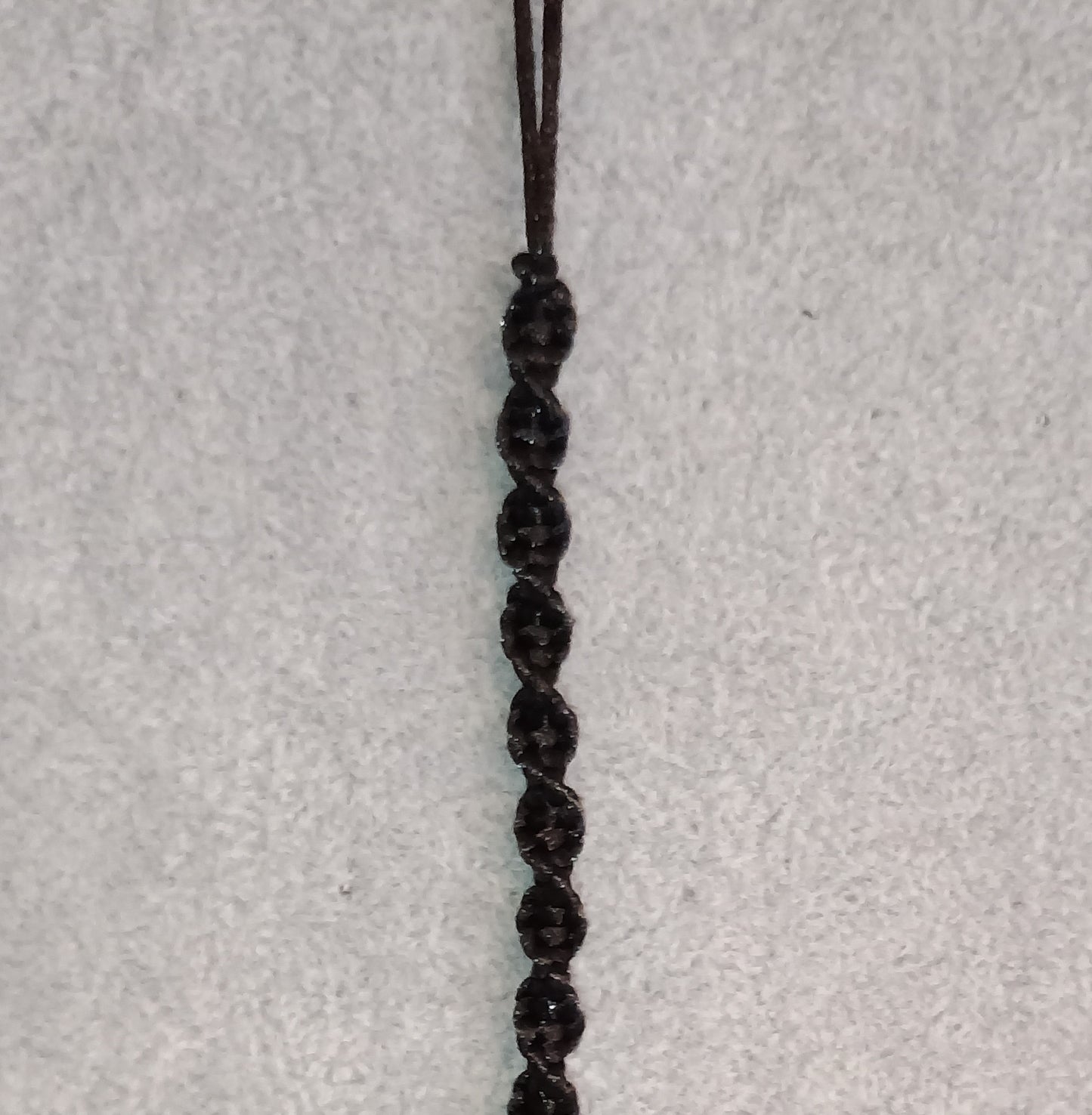 Wellenknoten Makramee Armband schwarz