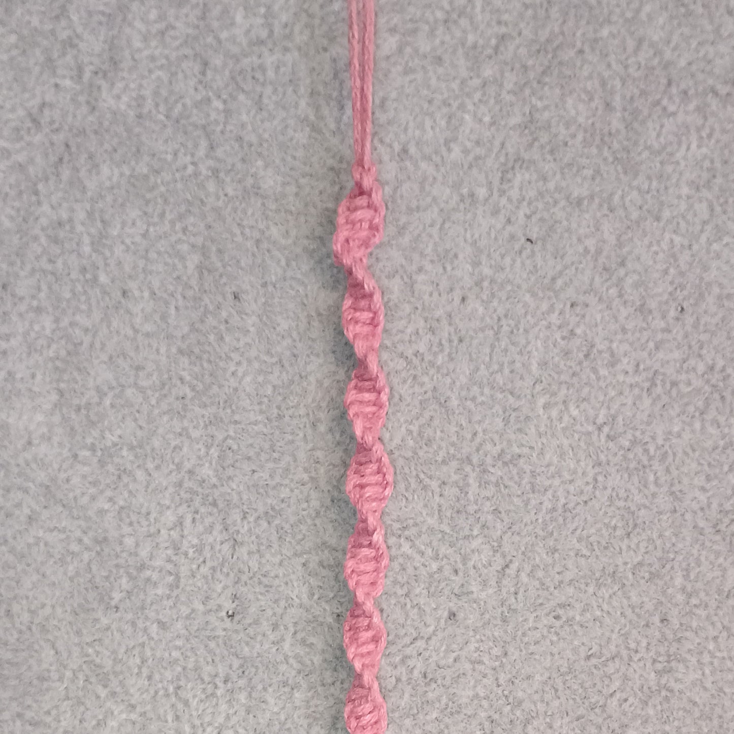Wellenknoten Makramee Armband pink