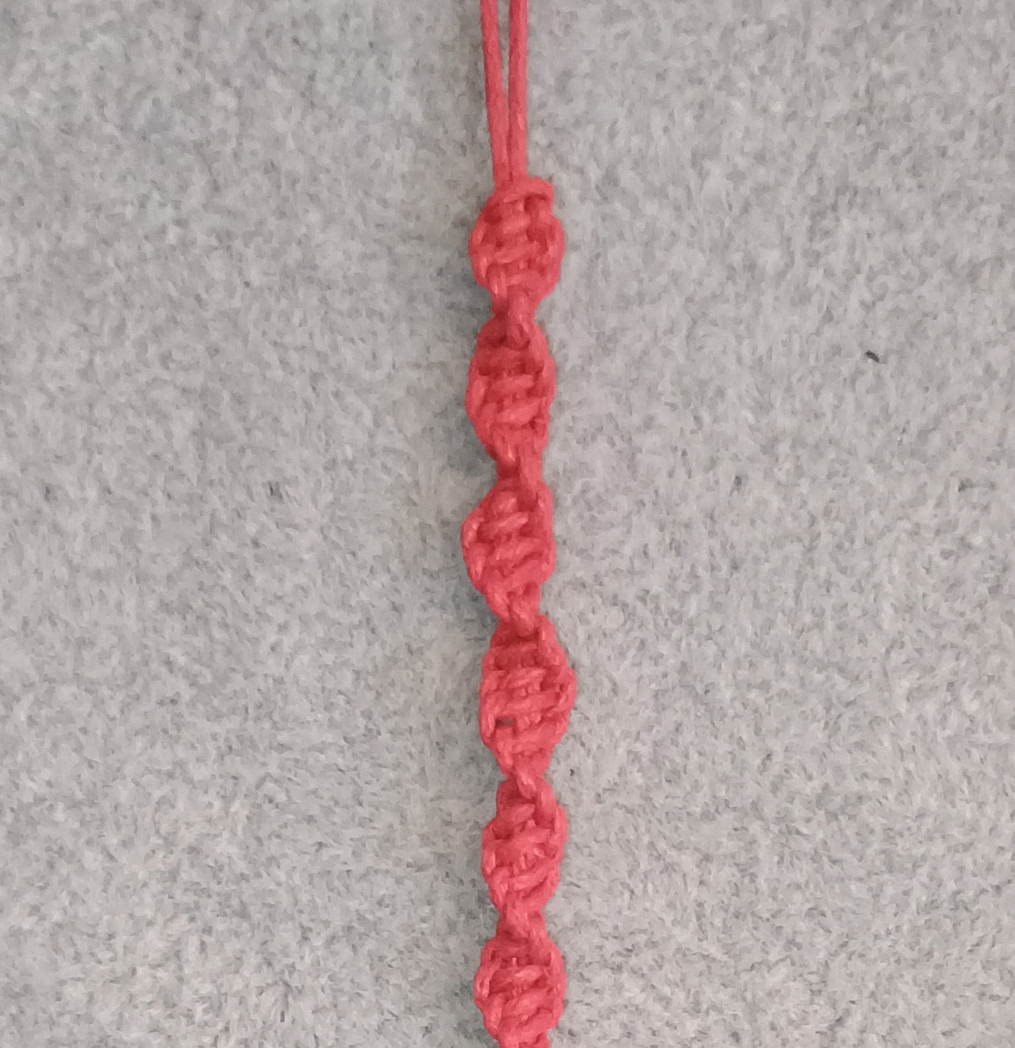 Wellenknoten Makramee Armband rot