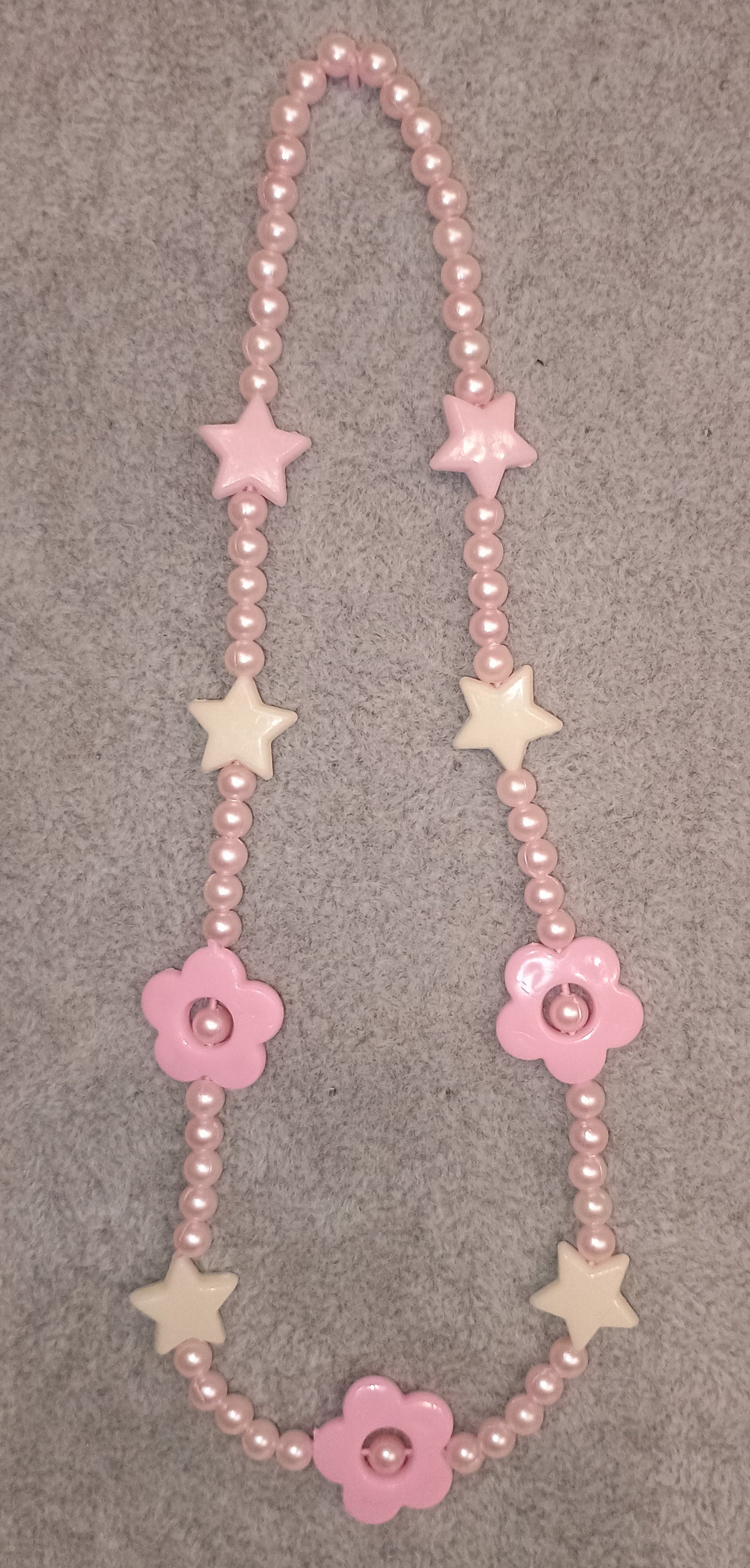 Kinder Halskette rosa/weiss