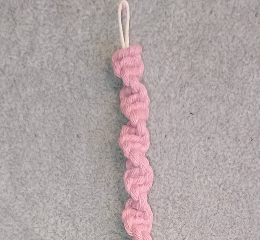 Wellenknoten Makramee Armband rosa