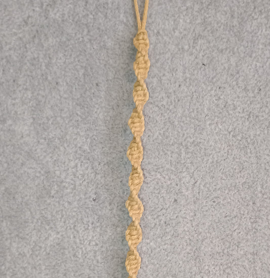 Wellenknoten Makramee Armband goldblond