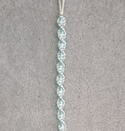 Wellenknoten Makramee Armband hellblau