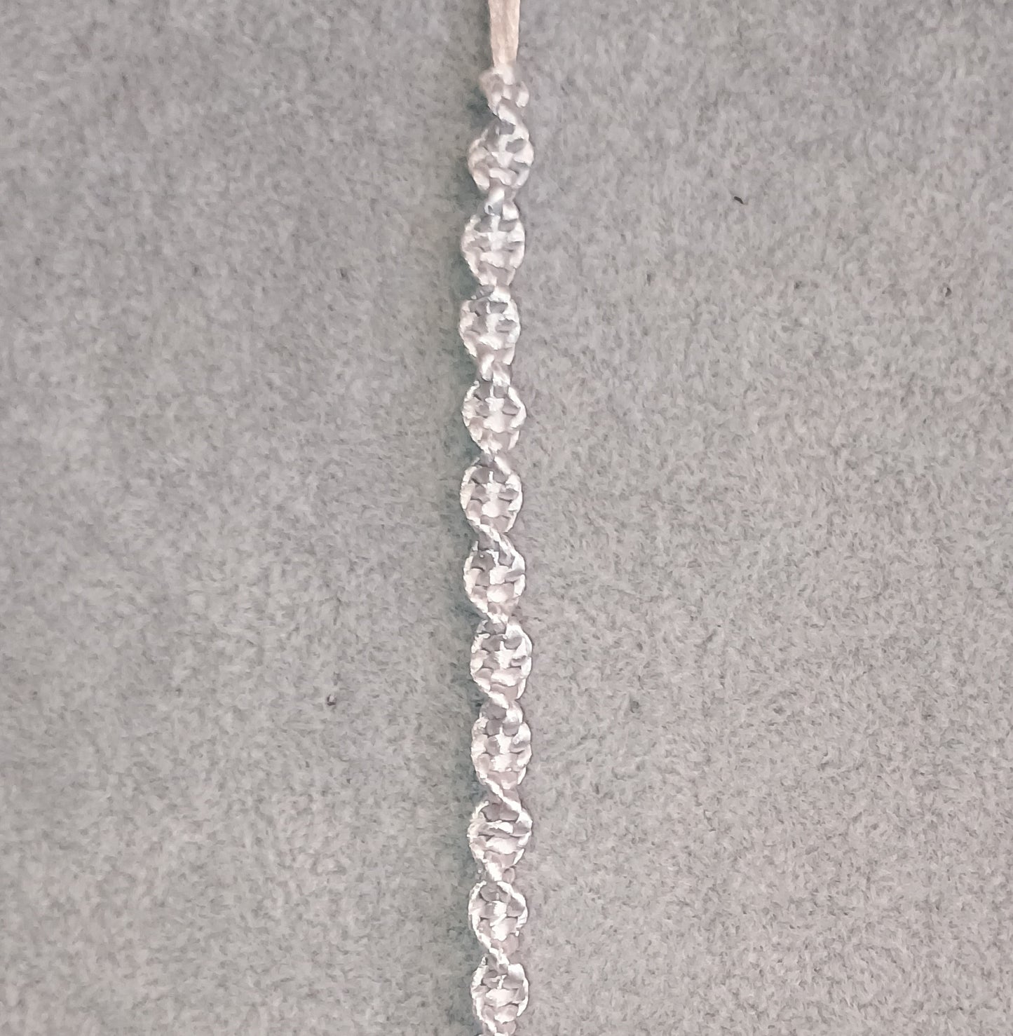 Wellenknoten Makramee Armband silber