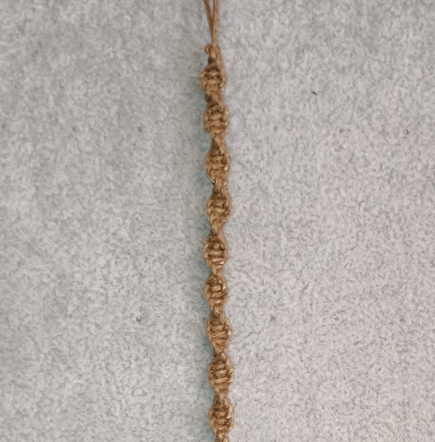 Wellenknoten Makramee Armband ockerfarben
