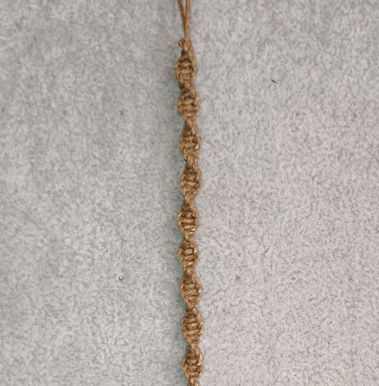 Wellenknoten Makramee Armband ockerfarben