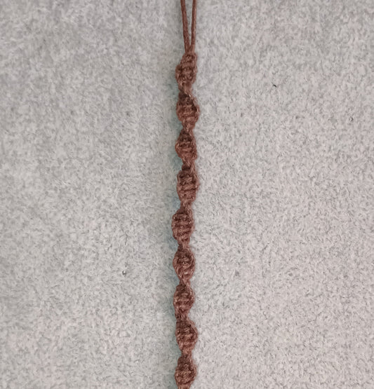 Wellenknoten Makramee Armband braun