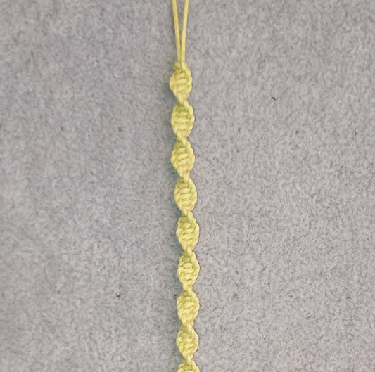 Wellenknoten Makramee Armband gelb
