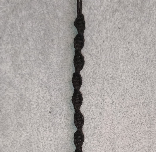 Wellenknoten Makramee Armband schwarz