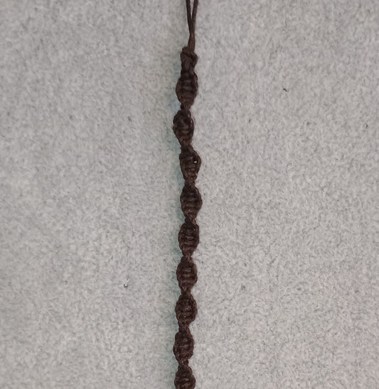 Wellenknoten Makramee Armband dunkelbraun