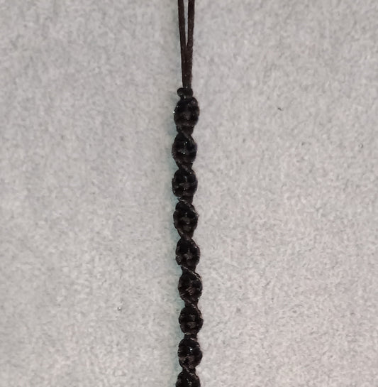 Wellenknoten Makramee Armband schwarz