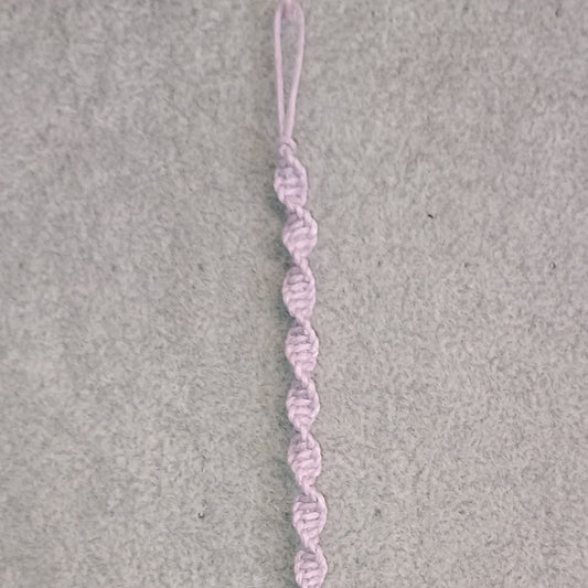 Wellenknoten Makramee Armband fliederfarben