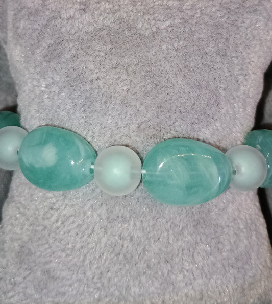 Armband türkise Perlen Steine blau