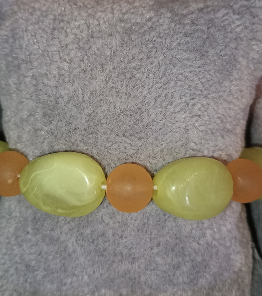Armband gelbe Perlen Steine orange