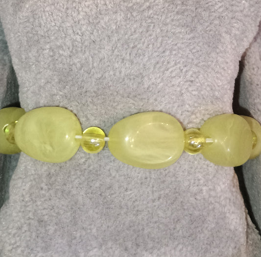Armband gelbe Perlen Steine