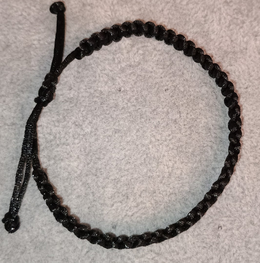 Kreuzknoten Makramee Armband schwarz