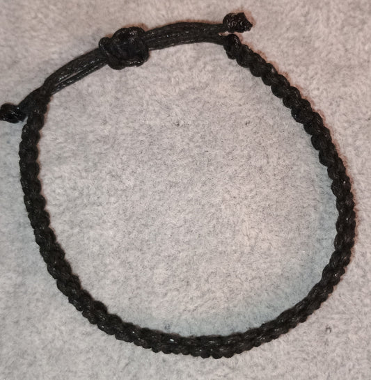 Kreuzknoten Makramee Armband schwarz