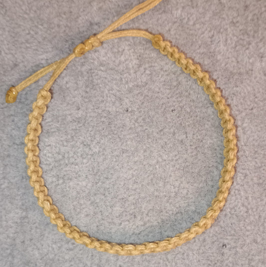 Kreuzknoten Makramee Armband goldblond
