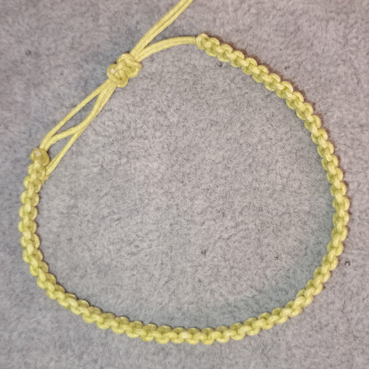 Kreuzknoten Makramee Armband gelb