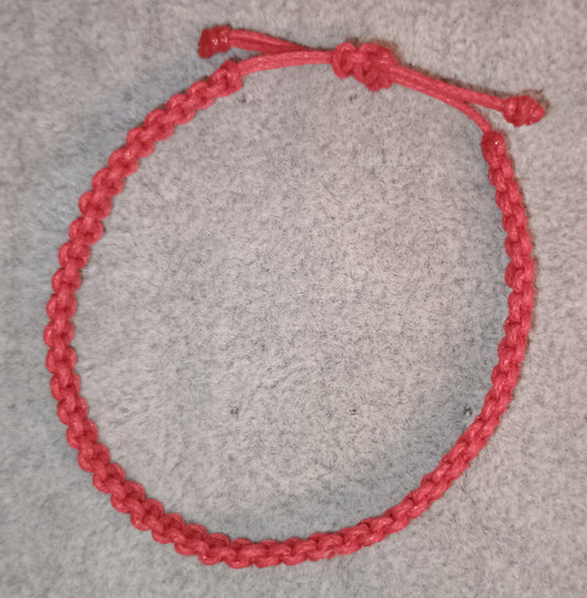 Kreuzknoten Makramee Armband rot
