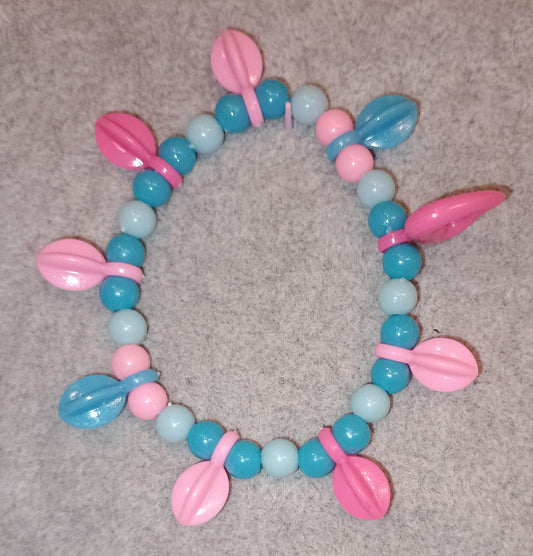 Kinder Armband pink, blau