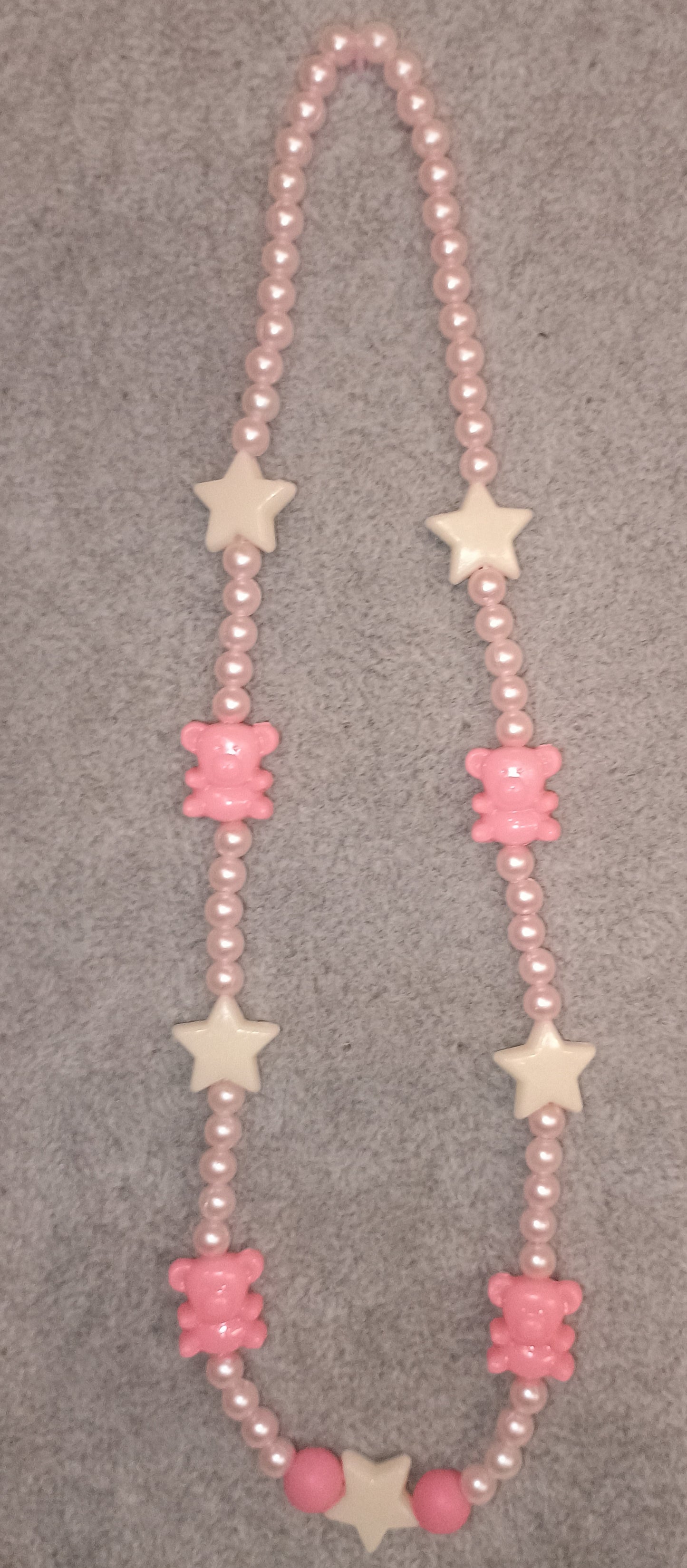 Kinder Halskette rosa/weiss